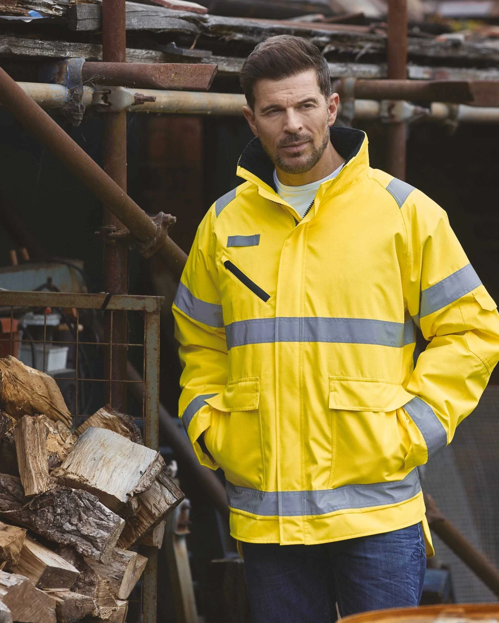YOKO Hi-Vis Fontaine Storm jacket Jacken personalisierbar
