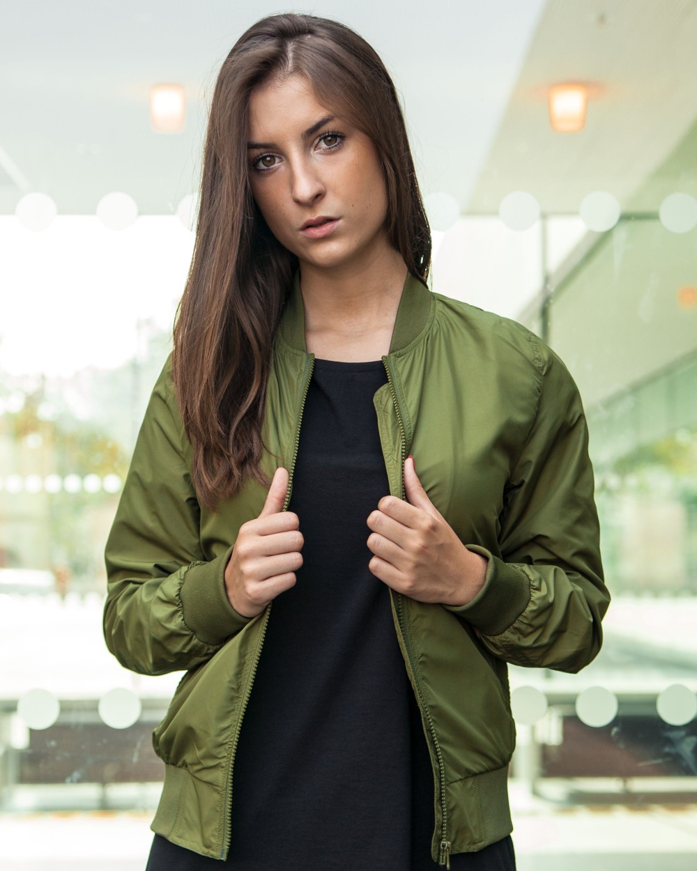 Jassen BUILD YOUR BRAND LADIES NYLON BOMBER JACKET voor bedrukking &amp; borduring