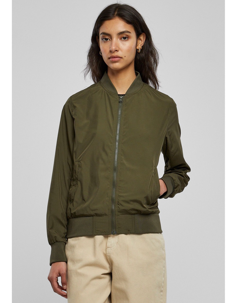 BUILD YOUR BRAND LADIES NYLON BOMBER JACKET Jacken personalisierbar