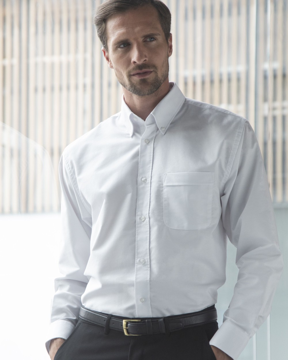 HENBURY MEN'S CLASSIC LS OXFORD SHIRT Hemden personalisierbar