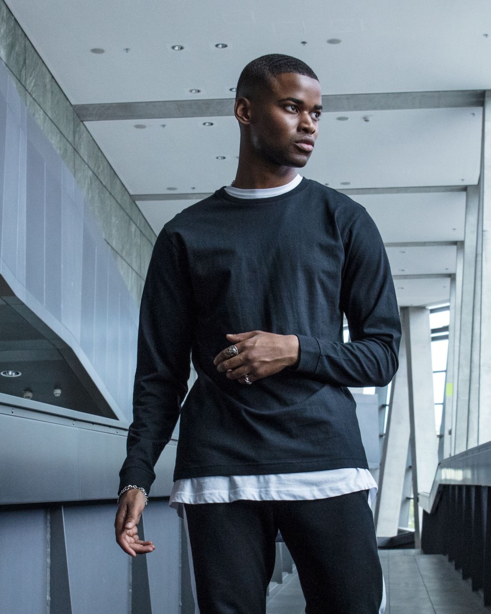 T-shirts BUILD YOUR BRAND LONGSLEEVE WITH CUFFRIB voor bedrukking &amp; borduring