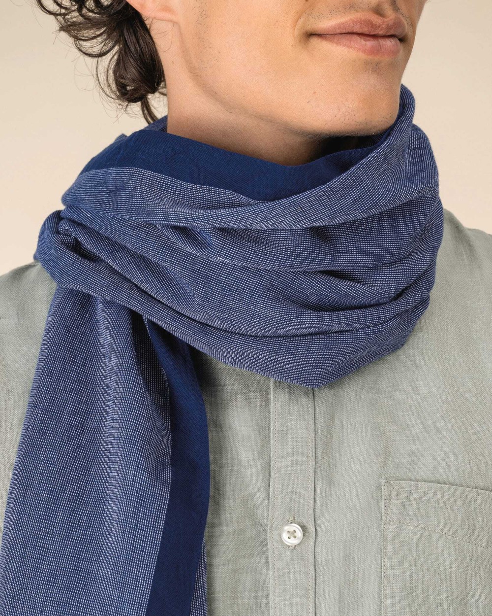 SPASSO Unisex Chambray-Schal Schals personalisierbar