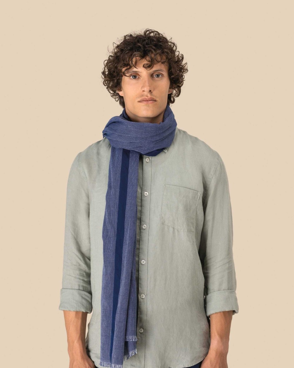 Écharpes personnalisable SPASSO Chèche en chambray unisexe