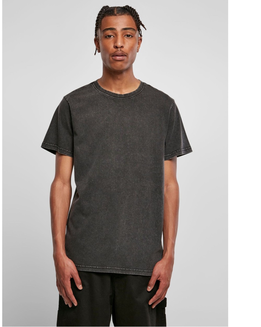 T-shirts BUILD YOUR BRAND ACID WASHED ROUND NECK TEE voor bedrukking &amp; borduring