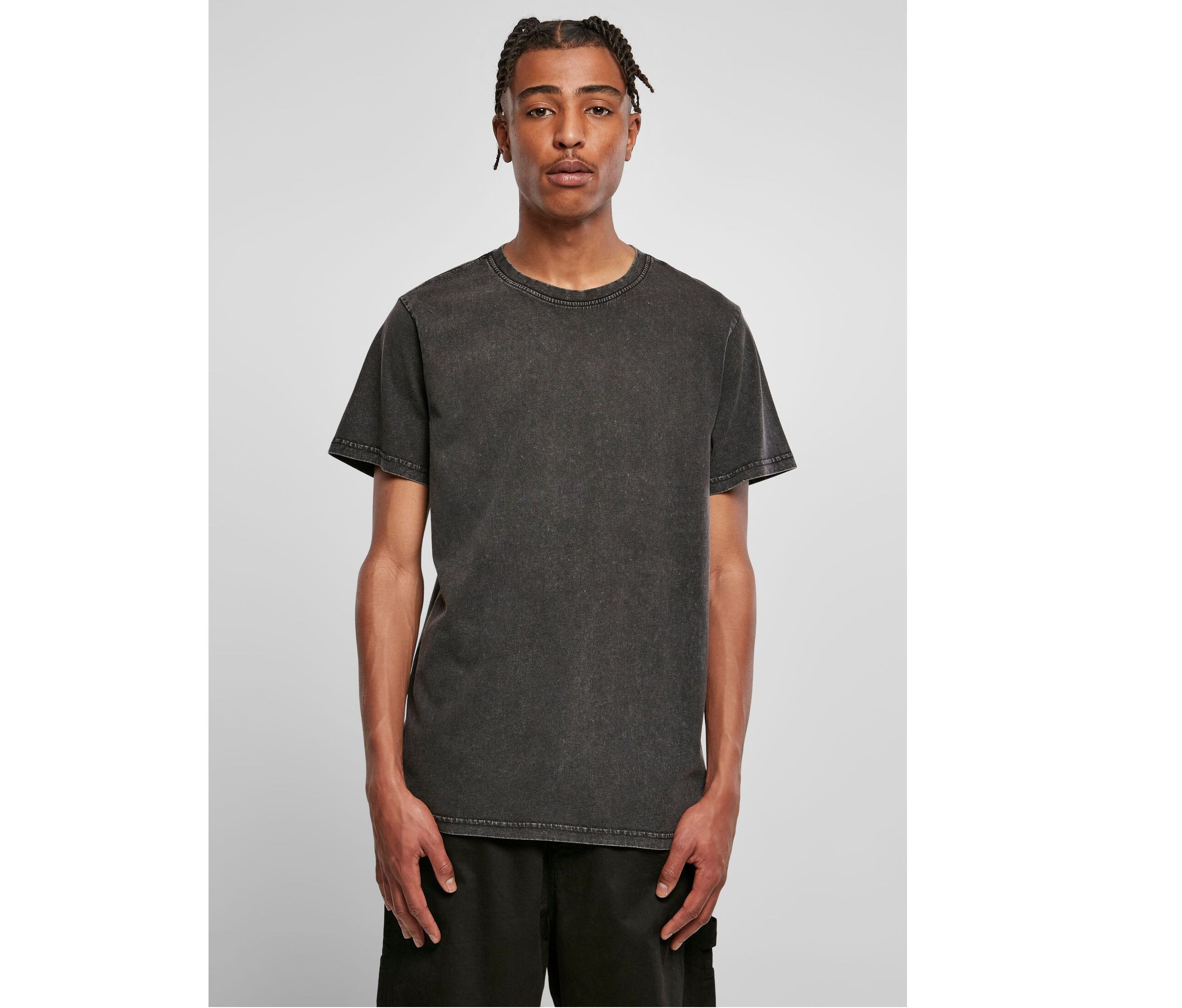 T-Shirts personnalisable BUILD YOUR BRAND ACID WASHED ROUND NECK TEE