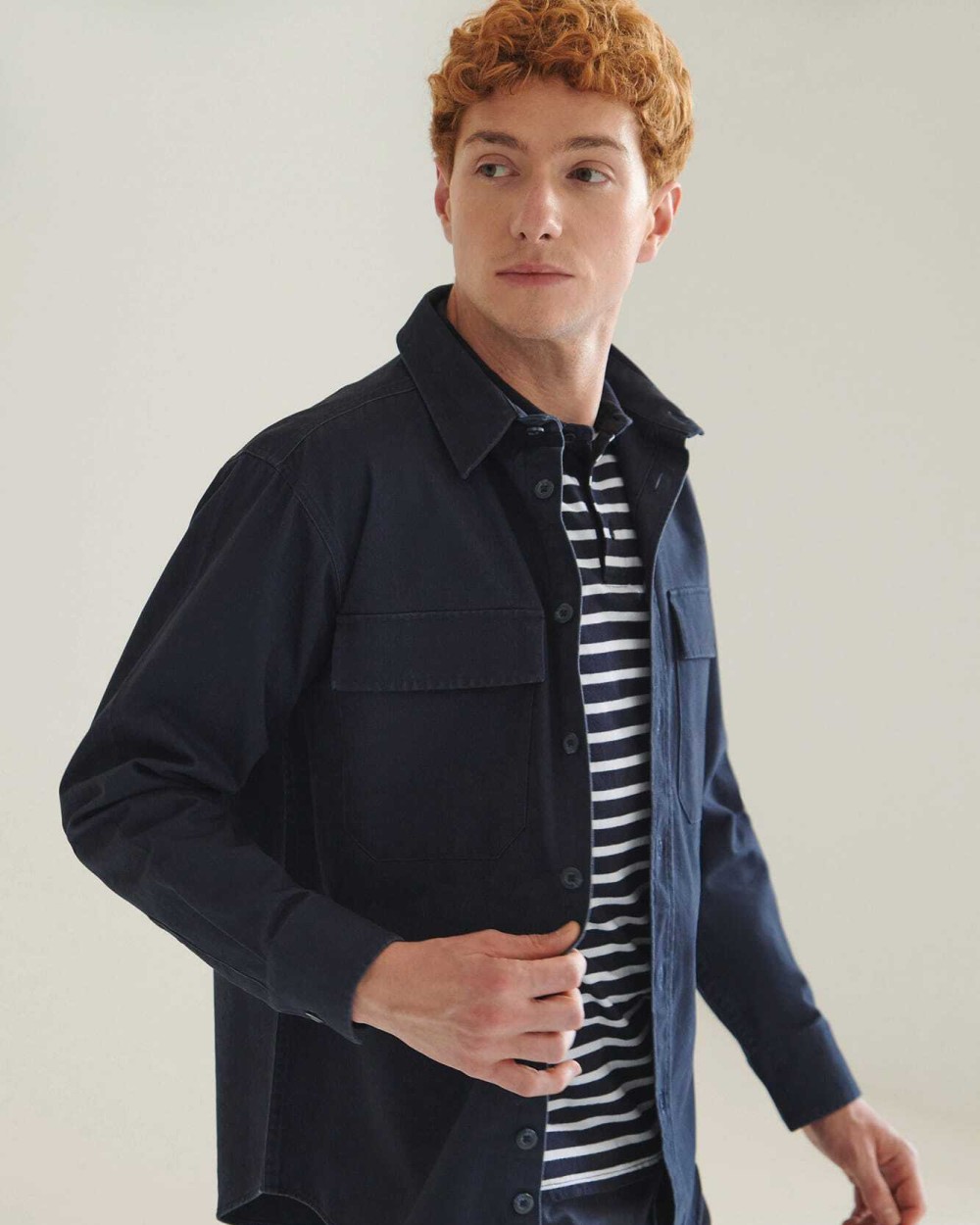 Hemden FRONT ROW Overshirt Drill voor bedrukking &amp; borduring