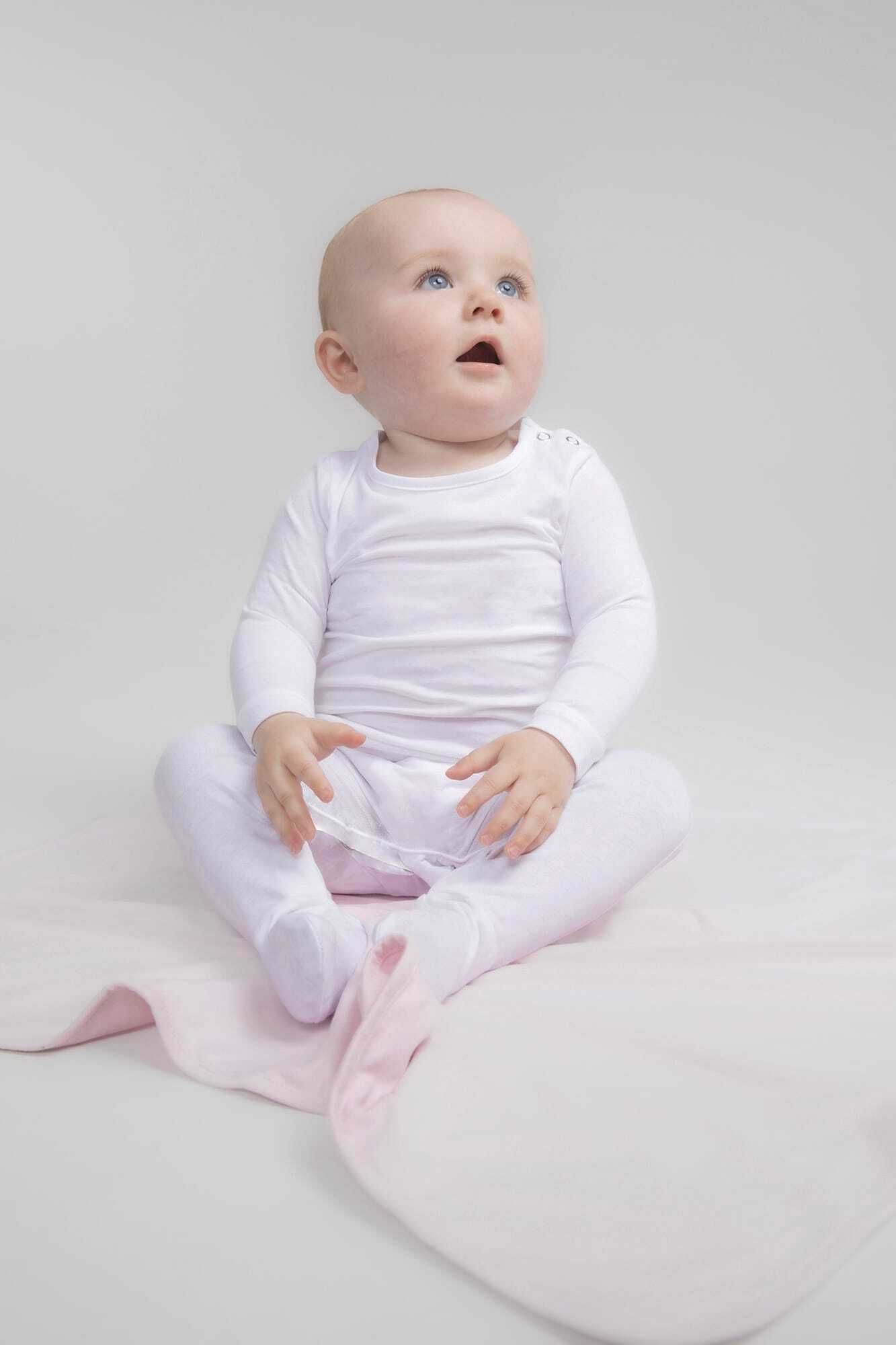 Baby artikelen LARKWOOD Pyjama met lange mouwen van biologisch katoen voor bedrukking &amp; borduring