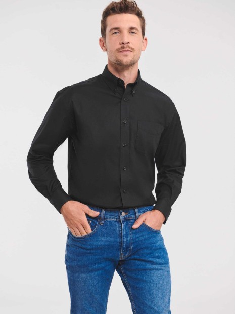 Chemises à personnaliser RUSSELL Chemise homme manches longues Oxford 