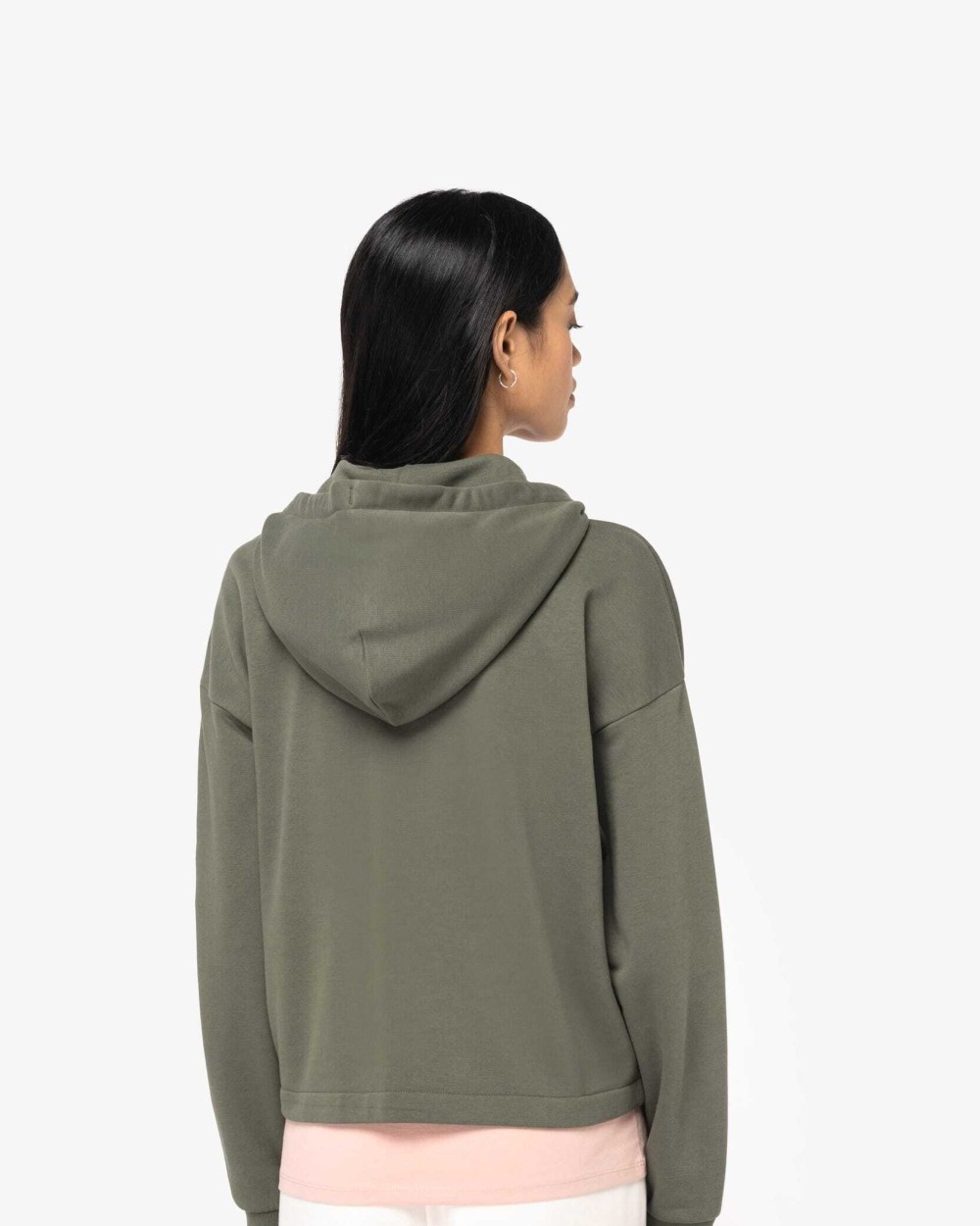 NATIVE SPIRIT Umweltfreundliches Damen-Kapuzensweatshirt aus French Terry mit Reißverschluss Sweatshirts personalisierbar