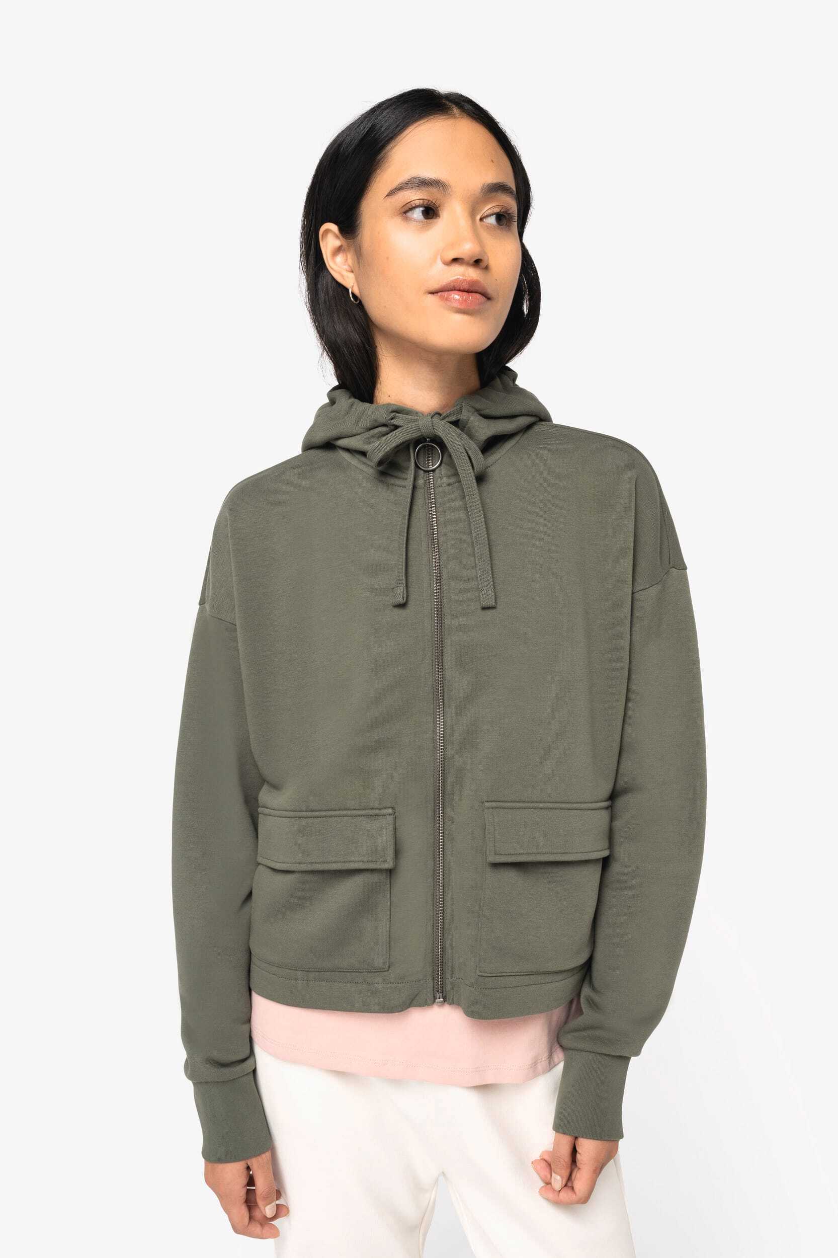 Sweat-shirts personnalisable NATIVE SPIRIT Sweat-shirt écoresponsable zippé à capuche French Terry femme