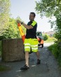Bermuda's & Shorts PROJOB 6575 SIGNALISATIE STRETCHSHORT MET SPIJKERZAKKEN EN ISO 20471 KLASSE 2/1 voor bedrukking &amp; borduring