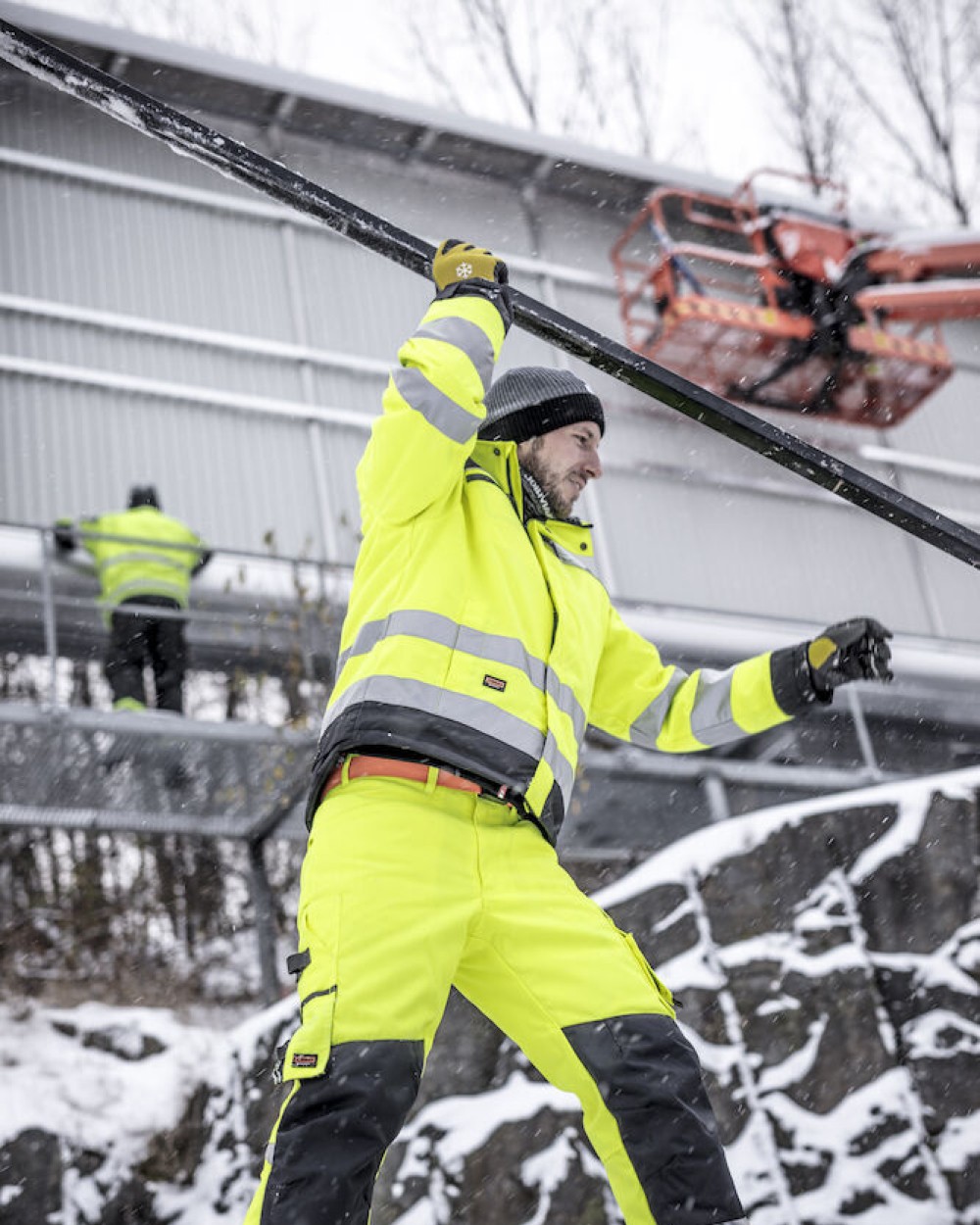 Jassen JOBMAN 1346 Hi-Vis Winter Jacket Star voor bedrukking &amp; borduring
