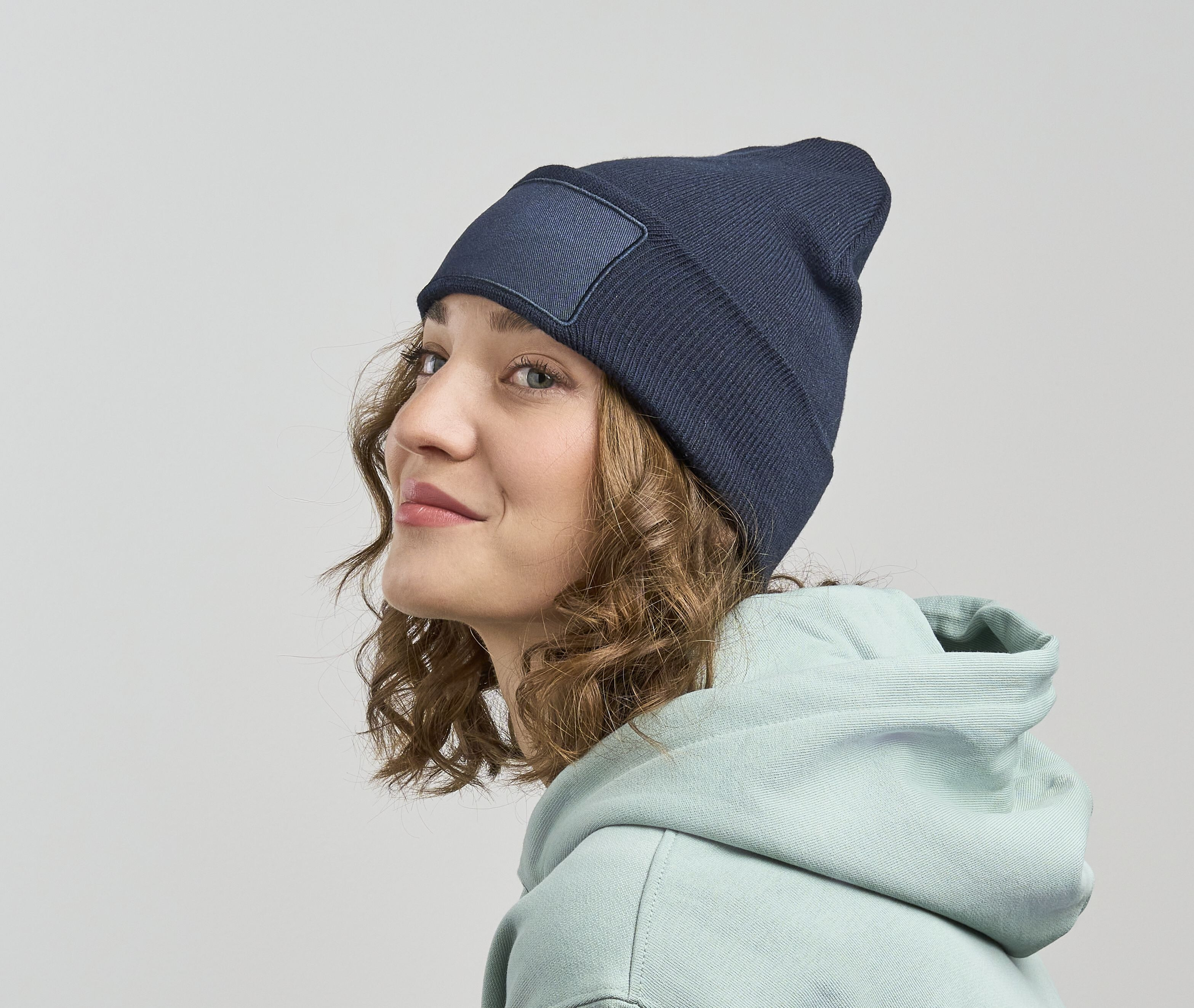 Mutsen ATLANTIS WIND-S WITH PATCH voor bedrukking &amp; borduring