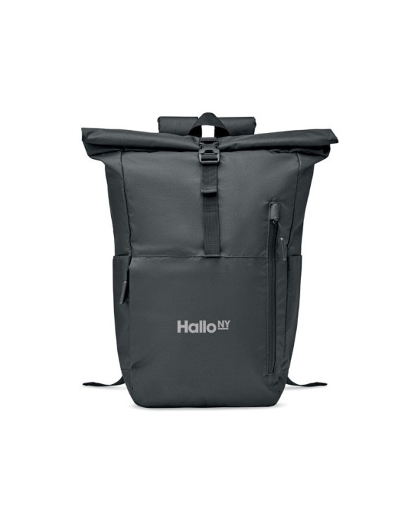 4DO Rolltop-Rucksack 300D RPET Taschen personalisierbar