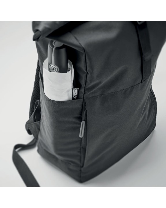 4DO Rolltop-Rucksack 300D RPET Taschen personalisierbar