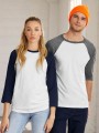T-Shirts à personnaliser BELLA-CANVAS UNISEX 3/4 SLEEVE BASEBALL TEE 