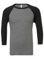 BELLA-CANVAS UNISEX 3/4 SLEEVE BASEBALL TEE /api/colors/5b453a8a-e2b3-444a-9da8-61aaf5ee708d personnalisable
