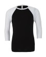T-shirts BELLA-CANVAS UNISEX 3/4 SLEEVE BASEBALL TEE voor bedrukking &amp; borduring