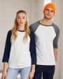T-shirts BELLA-CANVAS UNISEX 3/4 SLEEVE BASEBALL TEE voor bedrukking &amp; borduring