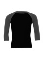 BELLA-CANVAS UNISEX 3/4 SLEEVE BASEBALL TEE /api/colors/62c1f0df-0d88-45fa-9c7c-e0e460321571 personnalisable
