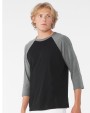 T-Shirts personnalisable BELLA-CANVAS UNISEX 3/4 SLEEVE BASEBALL TEE