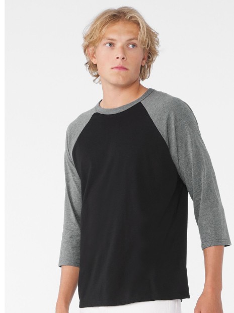 T-Shirts à personnaliser BELLA-CANVAS UNISEX 3/4 SLEEVE BASEBALL TEE 