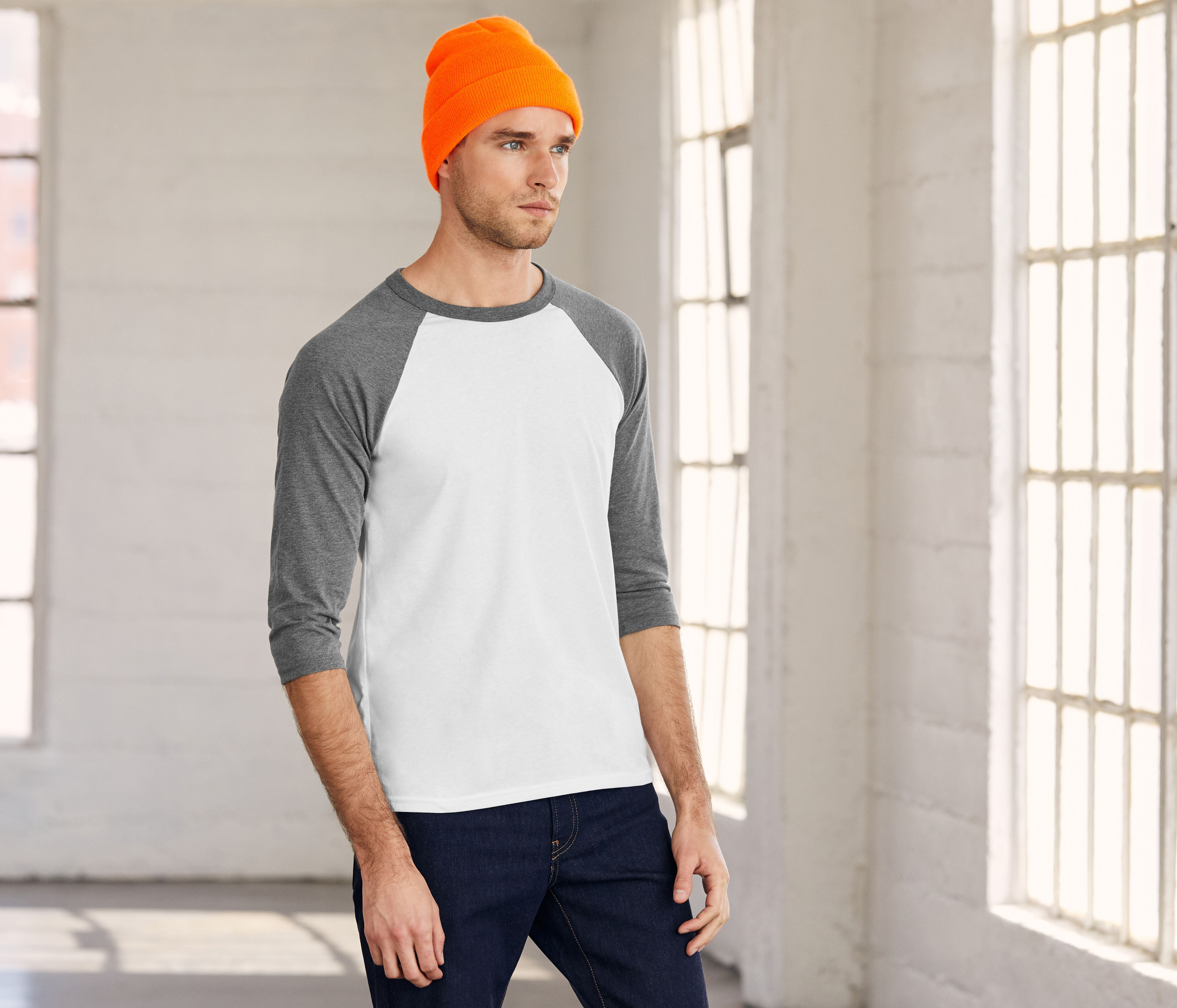 T-Shirts personnalisable BELLA-CANVAS UNISEX 3/4 SLEEVE BASEBALL TEE