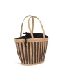 KIMOOD Sac panier rayé en jonc de mer  personnalisable