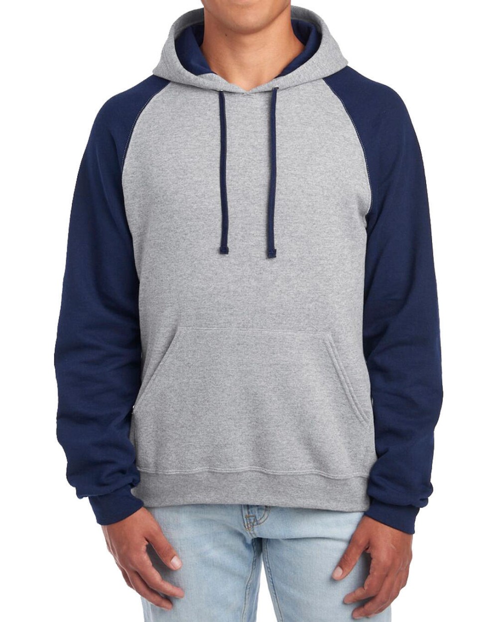 JERZEES NuBlend Colour Block Raglan Hooded Sweatshirt Sweatshirts personalisierbar