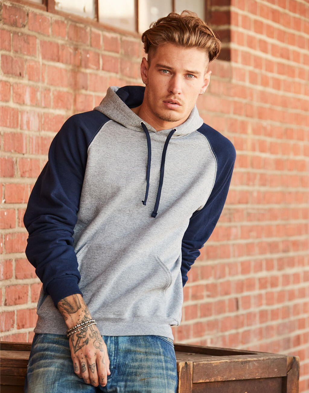 Sweaters & hoodies JERZEES NuBlend Colour Block Raglan Hooded Sweatshirt voor bedrukking &amp; borduring