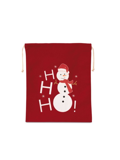 KIMOOD Sac coton à cordon motif bonhomme de neige  personnalisable