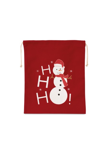KIMOOD Sac coton à cordon motif bonhomme de neige /api/colors/4fa7109a-7fa4-4f07-95b2-3253a384c147 personnalisable