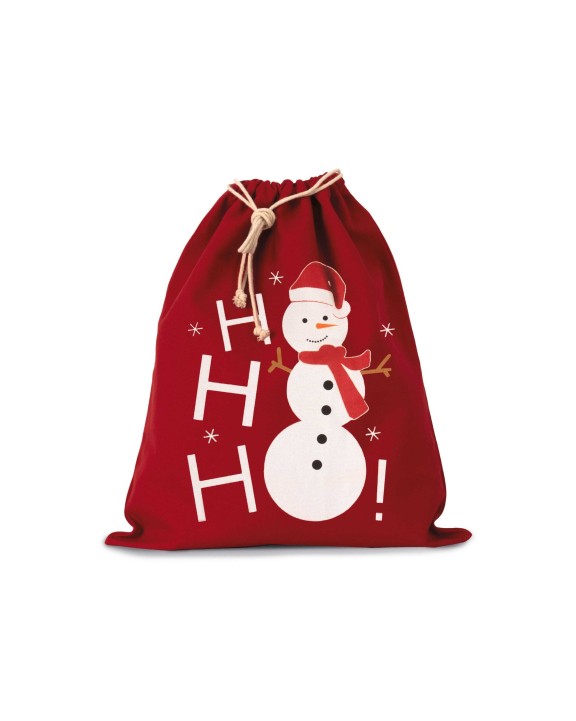 KIMOOD Baumwolltasche mit Kordelzug und Schneemannmotiv Taschen personalisierbar