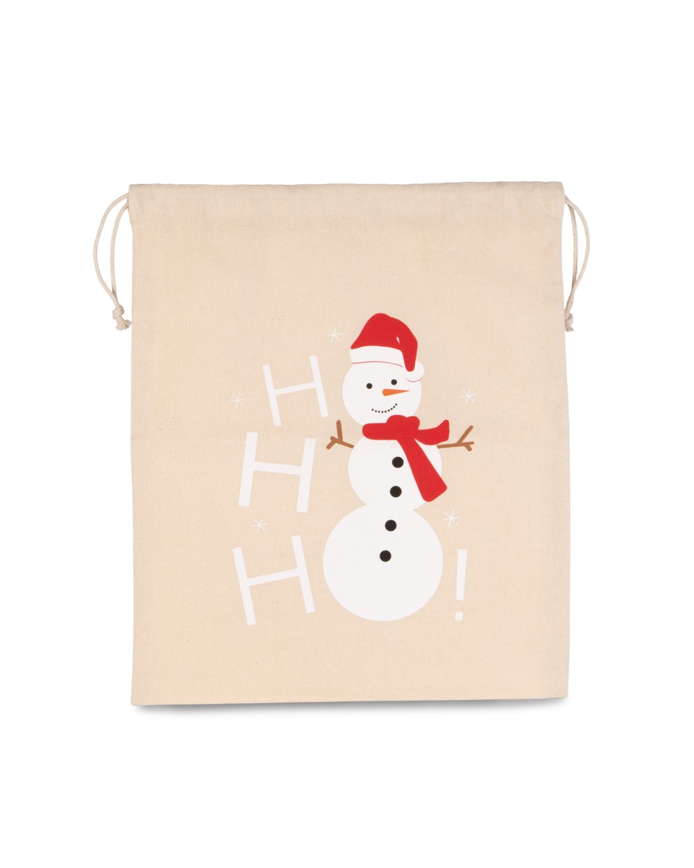 KIMOOD Baumwolltasche mit Kordelzug und Schneemannmotiv Taschen personalisierbar