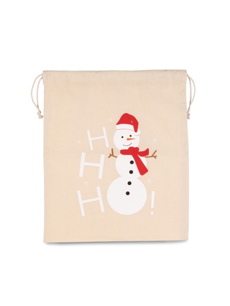 KIMOOD Sac coton à cordon motif bonhomme de neige /api/colors/e4673c21-e8cb-492b-aa0c-b227b8618401 personnalisable