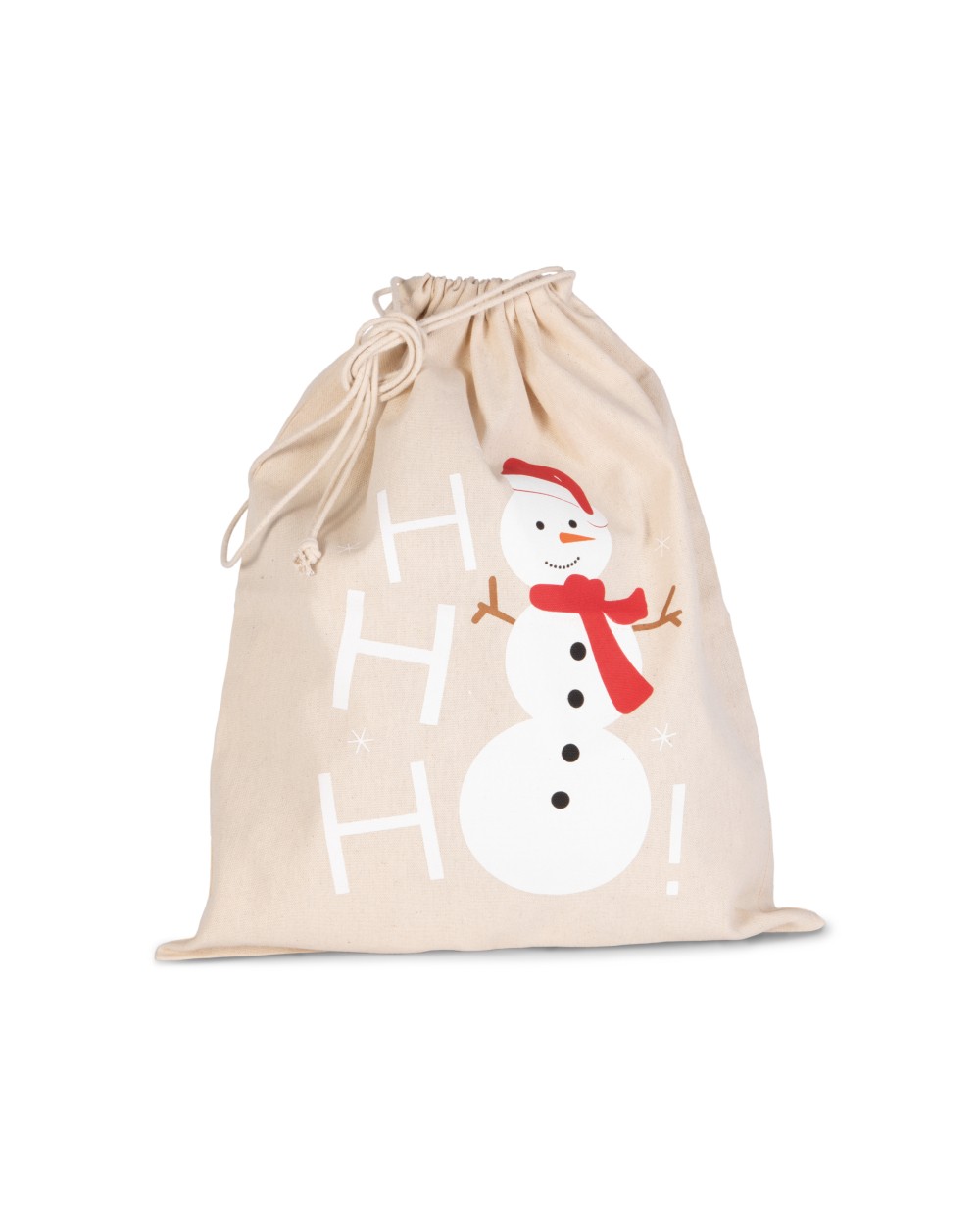 KIMOOD Baumwolltasche mit Kordelzug und Schneemannmotiv Taschen personalisierbar