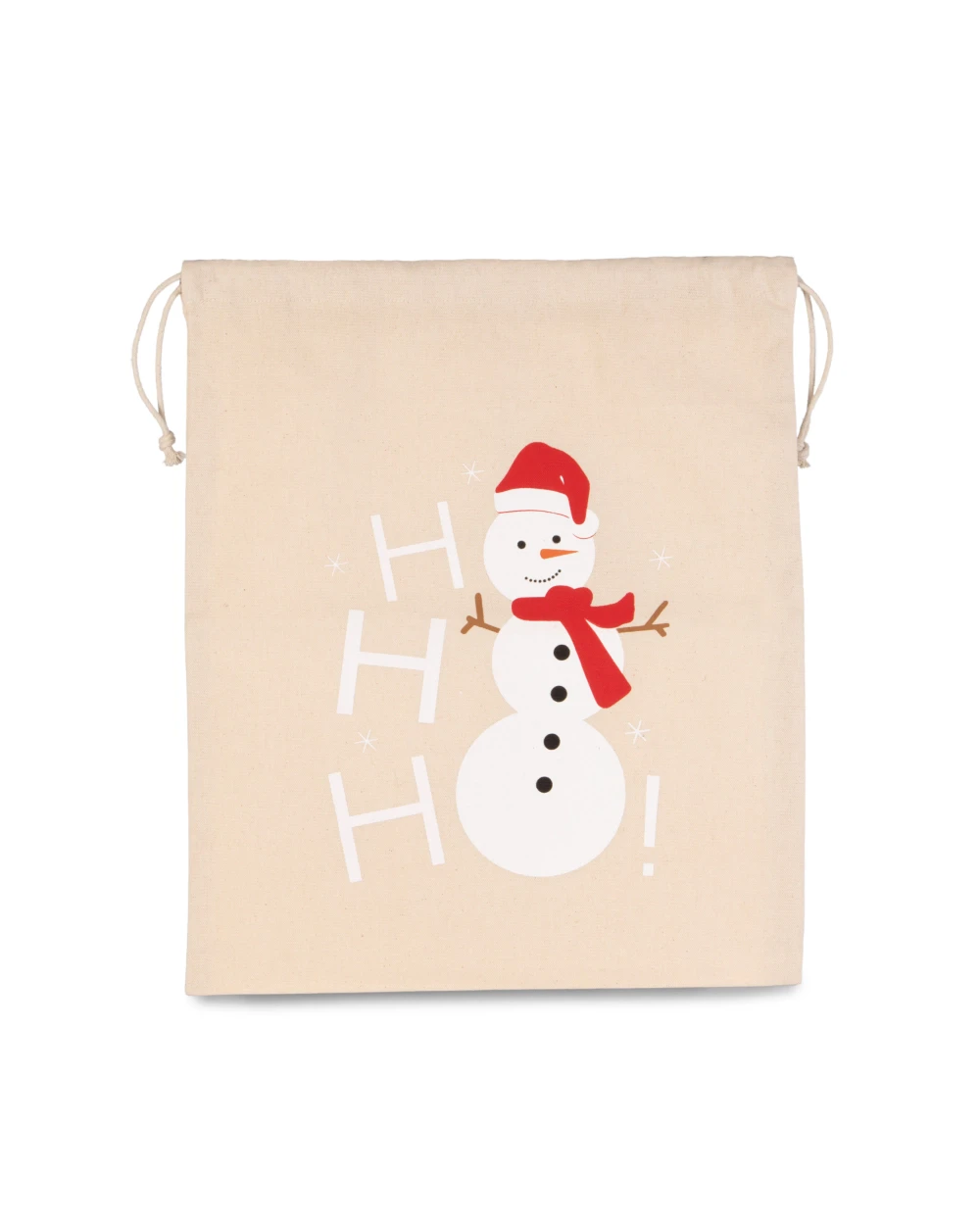 KIMOOD Baumwolltasche mit Kordelzug und Schneemannmotiv Taschen personalisierbar