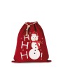 KIMOOD Sac coton à cordon motif bonhomme de neige  personnalisable