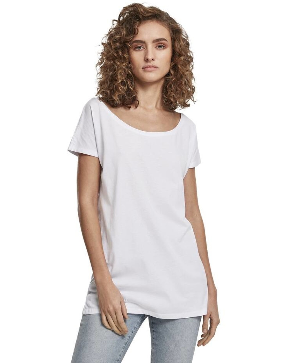 BUILD YOUR BRAND Ladies Wideneck Tee T-Shirts personalisierbar