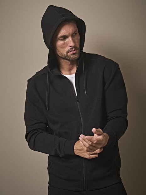 Sweat-shirts à personnaliser TEE JAYS RIBBED INTERLOCK HOODED FULL ZIP 