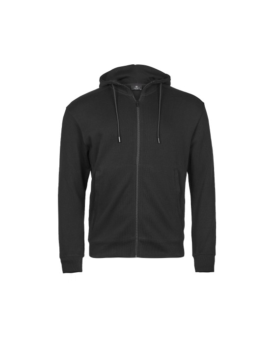 Sweat-shirts personnalisable Tee Jays RIBBED INTERLOCK HOODED FULL ZIP