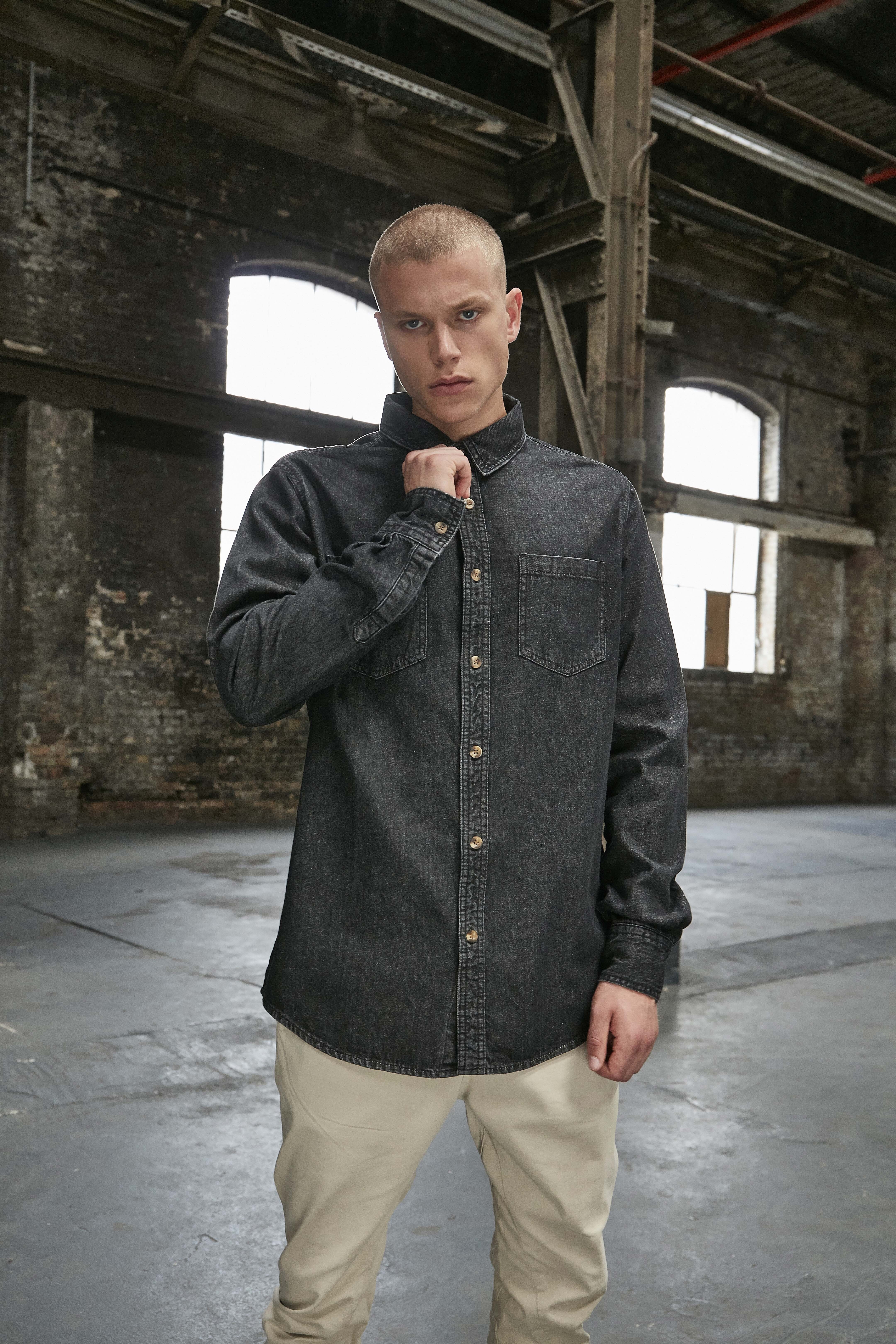 Chemises personnalisable BUILD YOUR BRAND Denim Shirt
