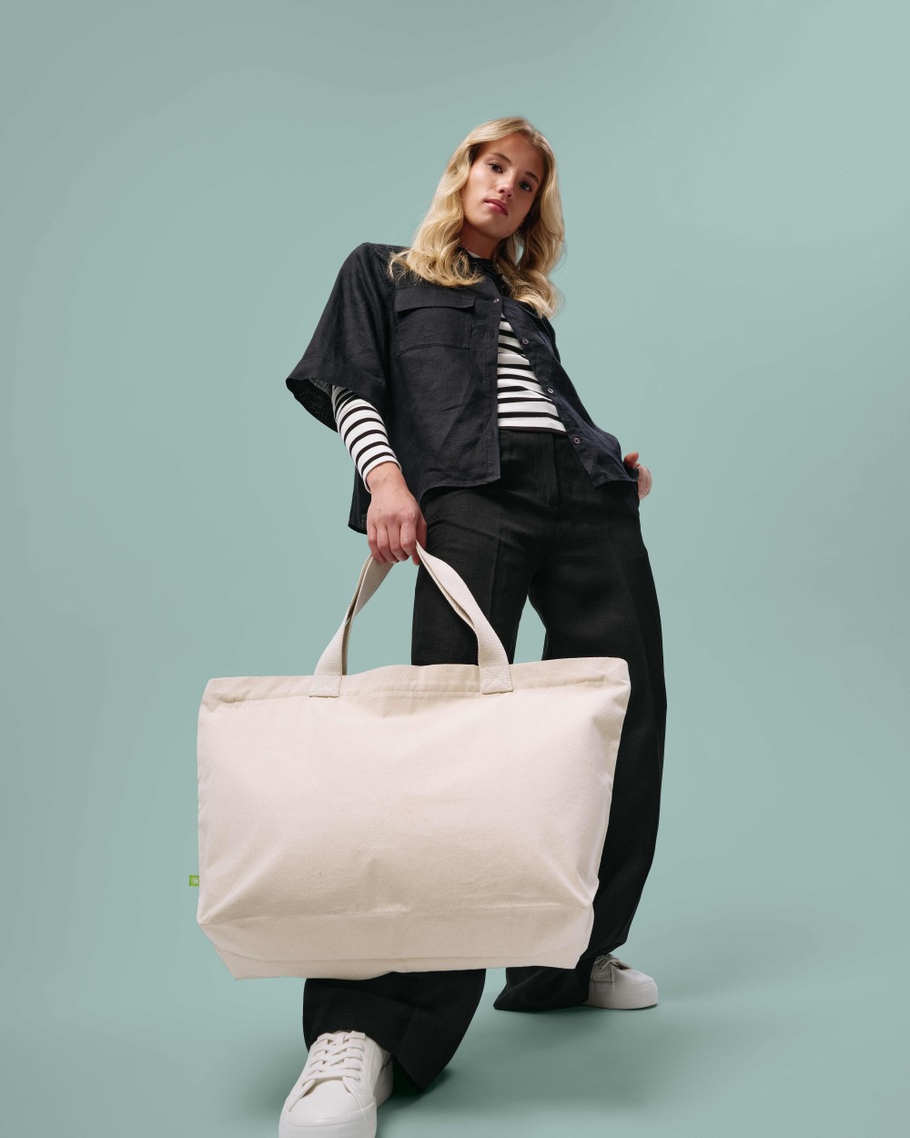 NUTSHELL Elba organic canvas premium zip tote Taschen personalisierbar