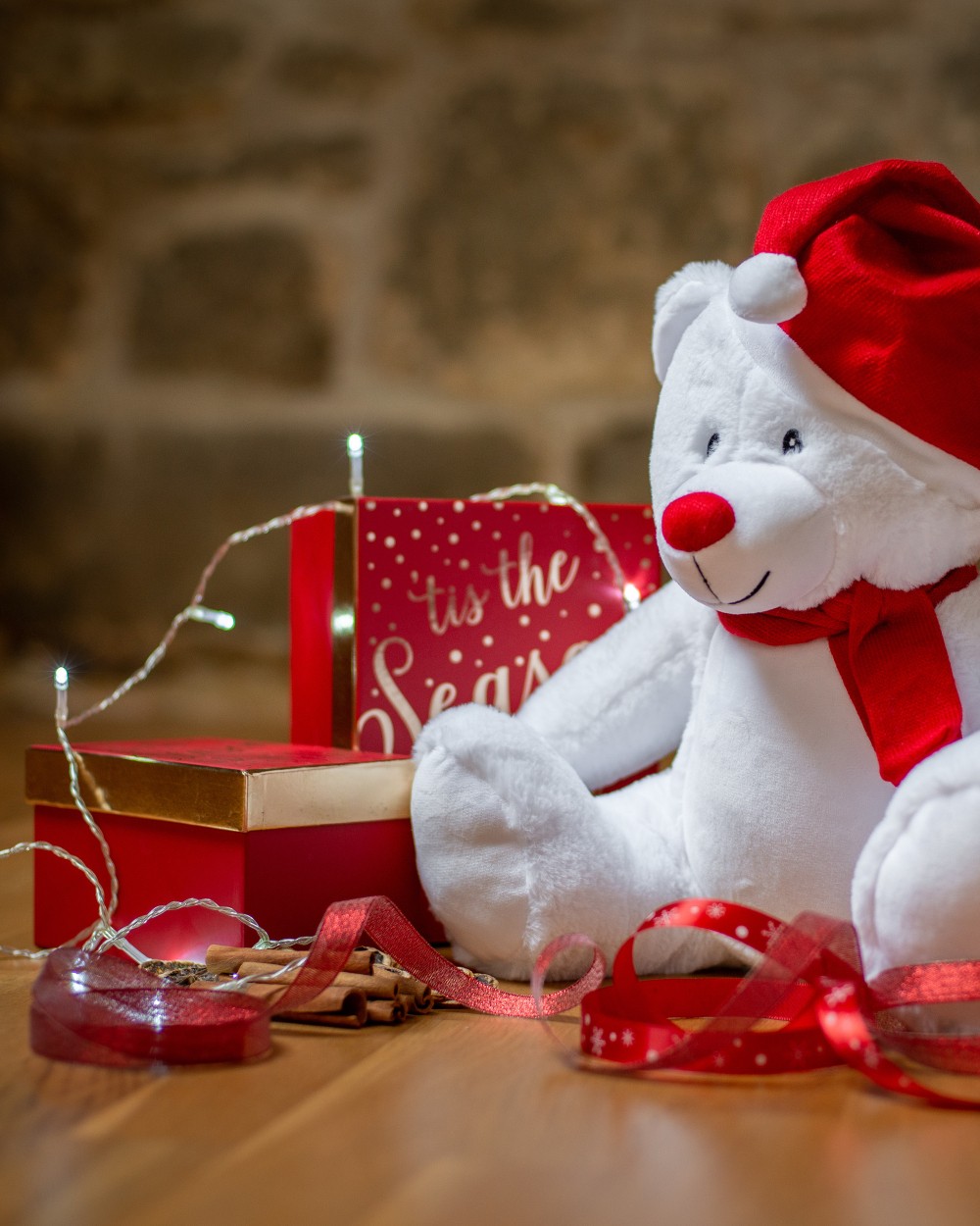 Benodigdheden MUMBLES Kerstbeer met rits voor bedrukking &amp; borduring