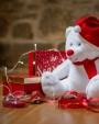 Benodigdheden MUMBLES Kerstbeer met rits voor bedrukking &amp; borduring