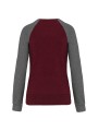 KARIBAN Sweat-shirt French Terry Bio bicolore col rond manches raglan femme /api/colors/9a9aee80-c154-40bd-8c36-9f0f9d4e4506 personnalisable