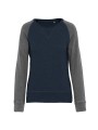 KARIBAN Sweat-shirt French Terry Bio bicolore col rond manches raglan femme /api/colors/f95912fb-0a34-4243-8db7-75ee62be38aa personnalisable