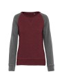 KARIBAN Sweat-shirt French Terry Bio bicolore col rond manches raglan femme /api/colors/9a9aee80-c154-40bd-8c36-9f0f9d4e4506 personnalisable