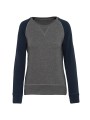 KARIBAN Sweat-shirt French Terry Bio bicolore col rond manches raglan femme /api/colors/261233a2-abd2-4ddf-aea2-753820b2d6a7 personnalisable