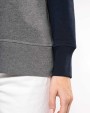 Sweaters & hoodies KARIBAN Tweekleurige damessweater French Terry BIO ronde hals raglanmouwen voor bedrukking &amp; borduring